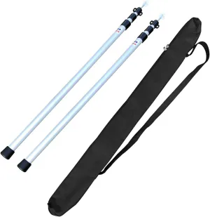 Naysku Telescoping Tarp Poles, Adjustable Tent Poles for Tarp Set of 2, Portable & Lightweight Aluminum Tent Poles Replacement, for Hiking, Camping, Hammock, Shelter Or Awning
