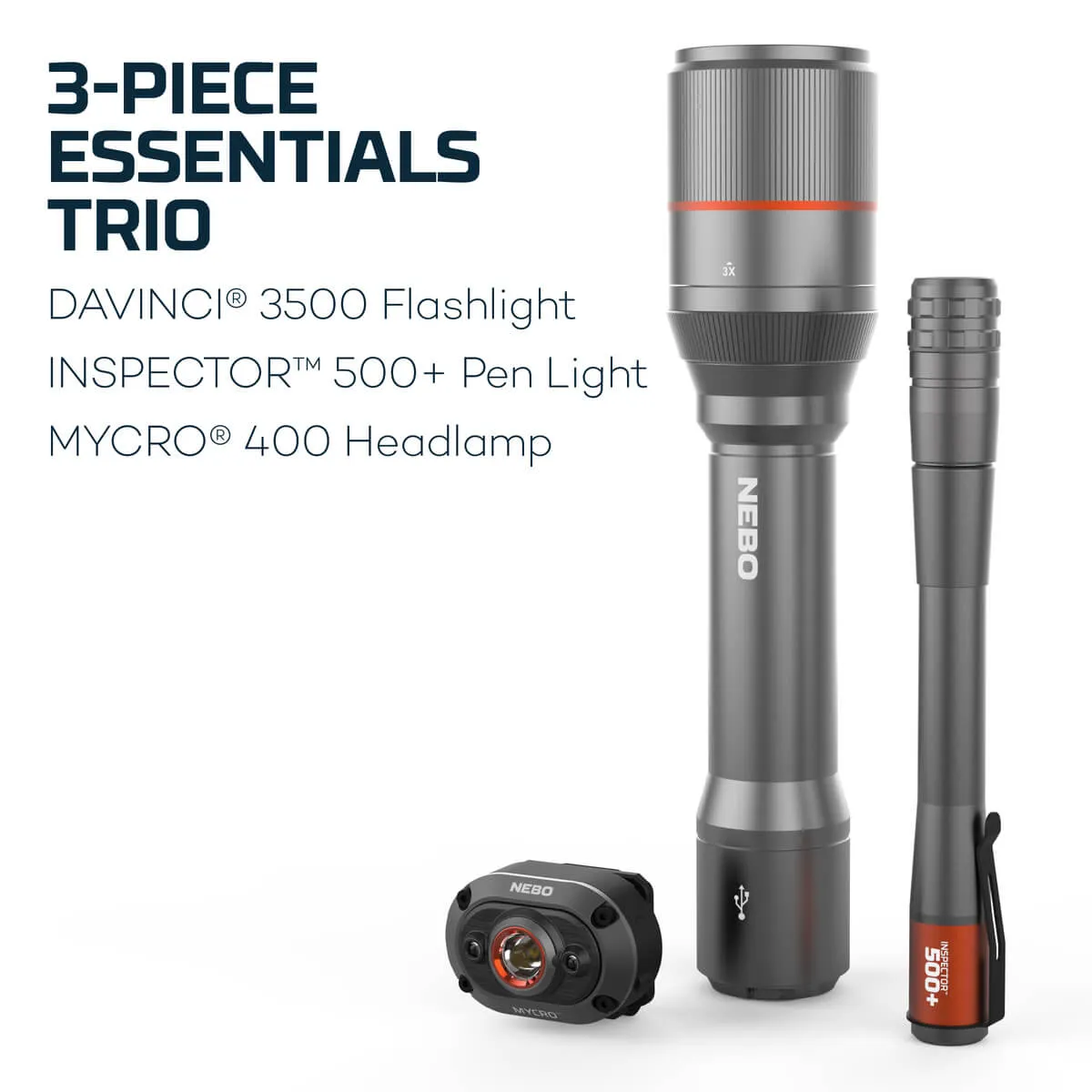 Nebo 3-Piece Essentials Kit
