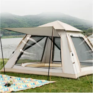 NIEH Large Tents 4 People Waterproof,Double Doors and Four Windows Tents for Camping Waterproof Sturdy Instant Dome Tent for Hiking Backpacking
