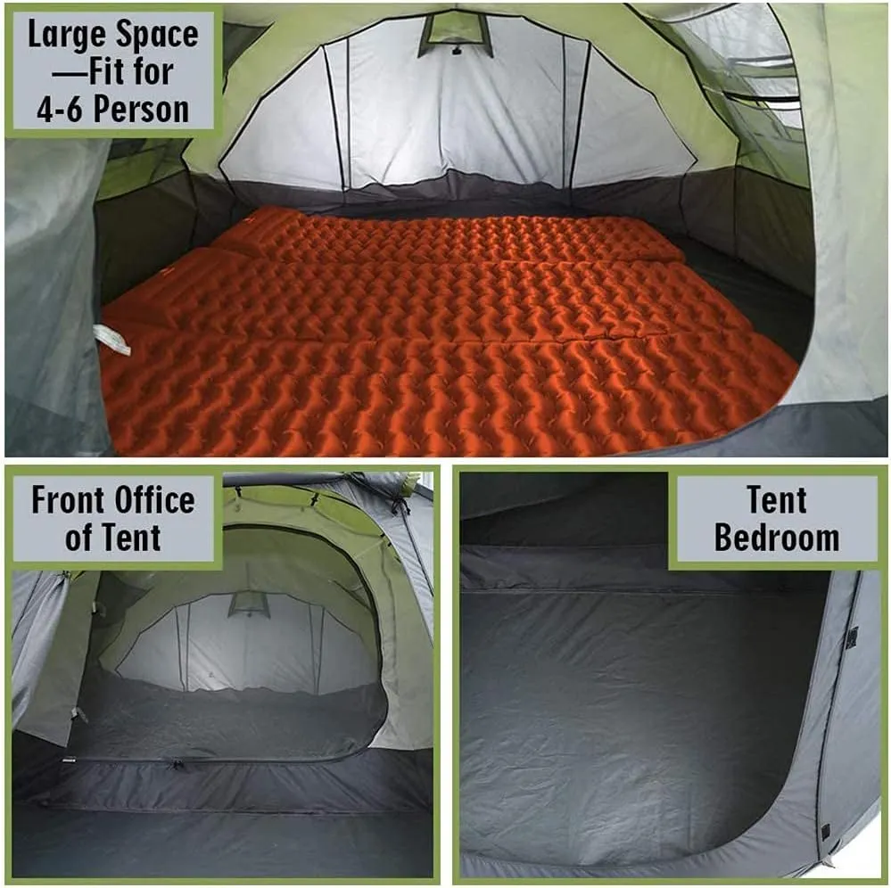 NIEH Pop-up Tent for 5-6 People, Outdoor Camping Portable UV-Protection Beach Tent,All Weather Protection Waterproof & Windproof, for Camping Hiking