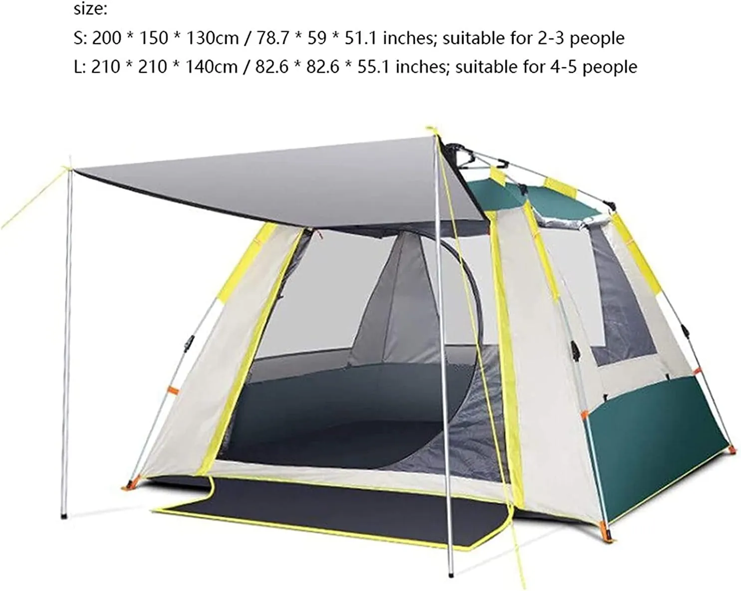 NIEH Tent Automatic Camping Beach Tent Waterproof Windproof Tent Instant Pop Up Open Awning Tents Outdoor Sunshelter Outdoor