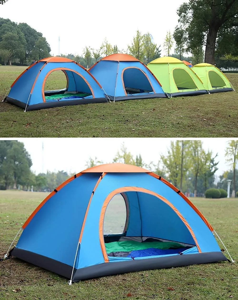 NIEH Tent Windproof Waterproof Camping Tent Fully Automatic Camping Tent Waterproof Sun Shelter Tarp Outdoor Shade Canopy for Beach Party Picnic Family Vacation Mountaineering Outdoor Camping Supplie