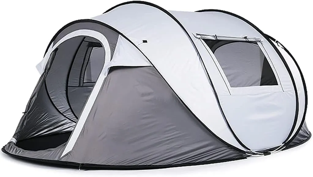 NIEH Tunnel Tents Automatic Instant Pop-Up Tents, Windproof and Waterproof Lightweight Outdoor Travel Camping Tent 4-5 Persons