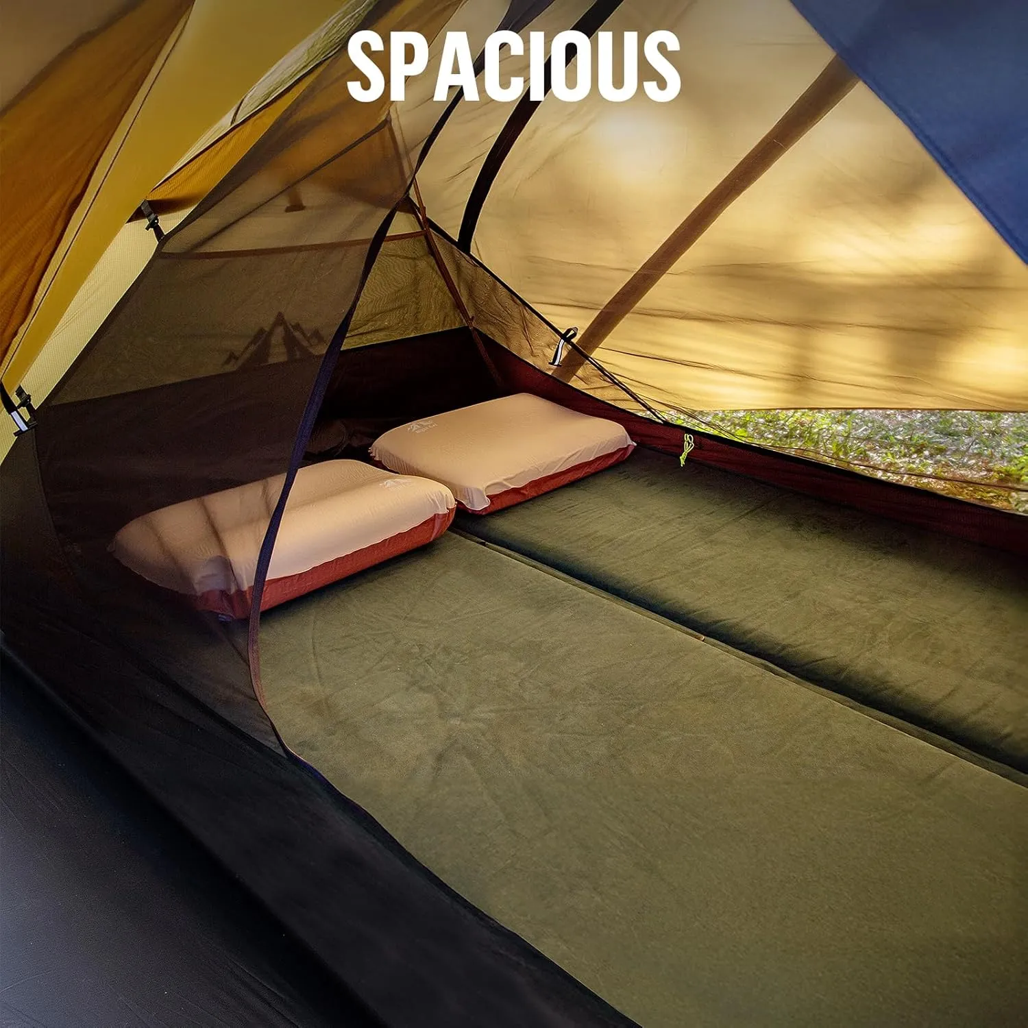 Night Cat Ultralight Backpacking Tent: Waterproof Lightweight Two People Camping Tent for Outdoor Hiking Trekking with Double Layers Aluminum Poles and Footprint