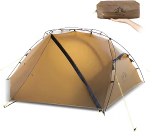 Night Cat Ultralight Backpacking Tent: Waterproof Lightweight Two People Camping Tent for Outdoor Hiking Trekking with Double Layers Aluminum Poles and Footprint