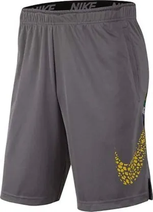 Nike Men's Grey/Multi Retro Swoosh Graphic Training Shorts (X-Large 10)