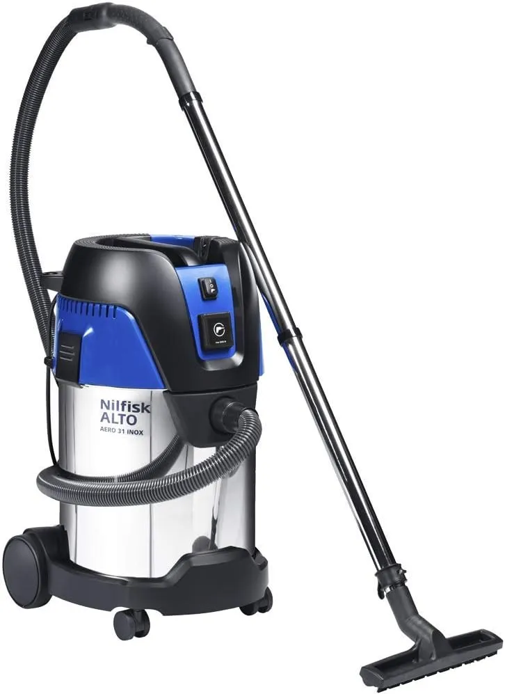Nilfisk Aero 31 8 Gal. Professional Wet/Dry HEPA Vac, Tool Start, Stainless