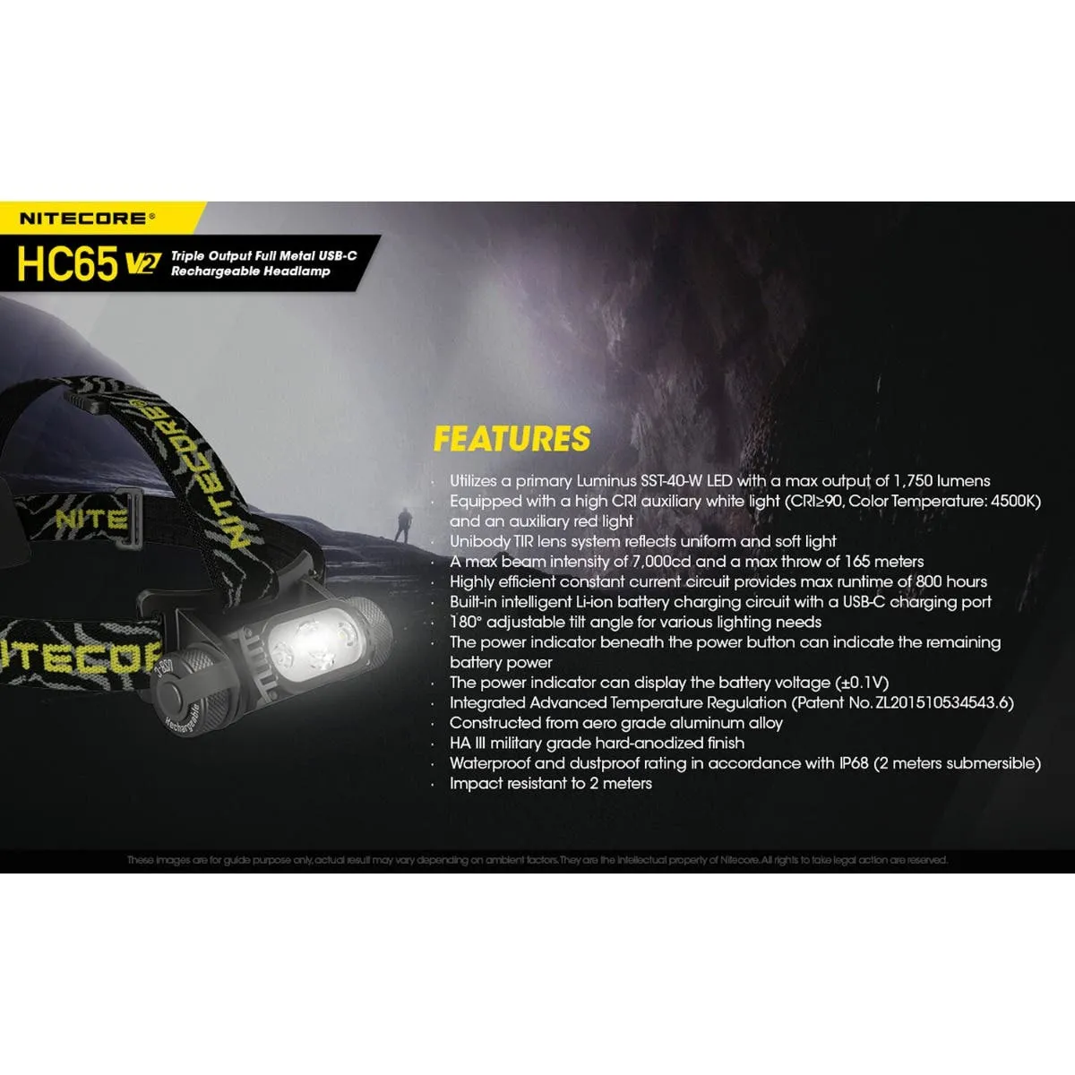 Nitecore HC65 V2 Rechargeable LED Headlamp