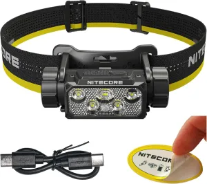 Nitecore HC70 UHE Headlamp, 1600 Lumen USB-C Rechargeable with Extra Long Runtime, White and Red Beams for Industrial Working Overnight, Night Hunting, Search and Rescue, Caving