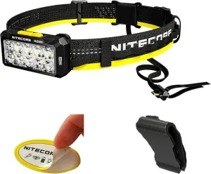 Nitecore HU2000 2000 Lumen Work Headlamp, Compatible with External USB-C Power Sources, with White and Red LEDs for Industrial Maintenance, Search and Rescue Including NitecoreS Sticker