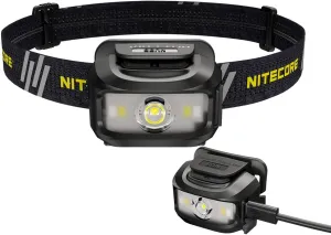 Nitecore NU35 Headlamp, Dual Power Source, Long Runtime, USB Rechargeable, Battery Included, Eco-Sensa Type-C USB Charging Cable Included