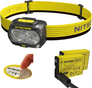 Nitecore UT27 Pro 800 Lumen Running Headlamp, Black, USB-C Rechargeable, Lightweight Perfect for Ultra-Trail, Hiking with White Light, Warm Light, and Red Light Sticker