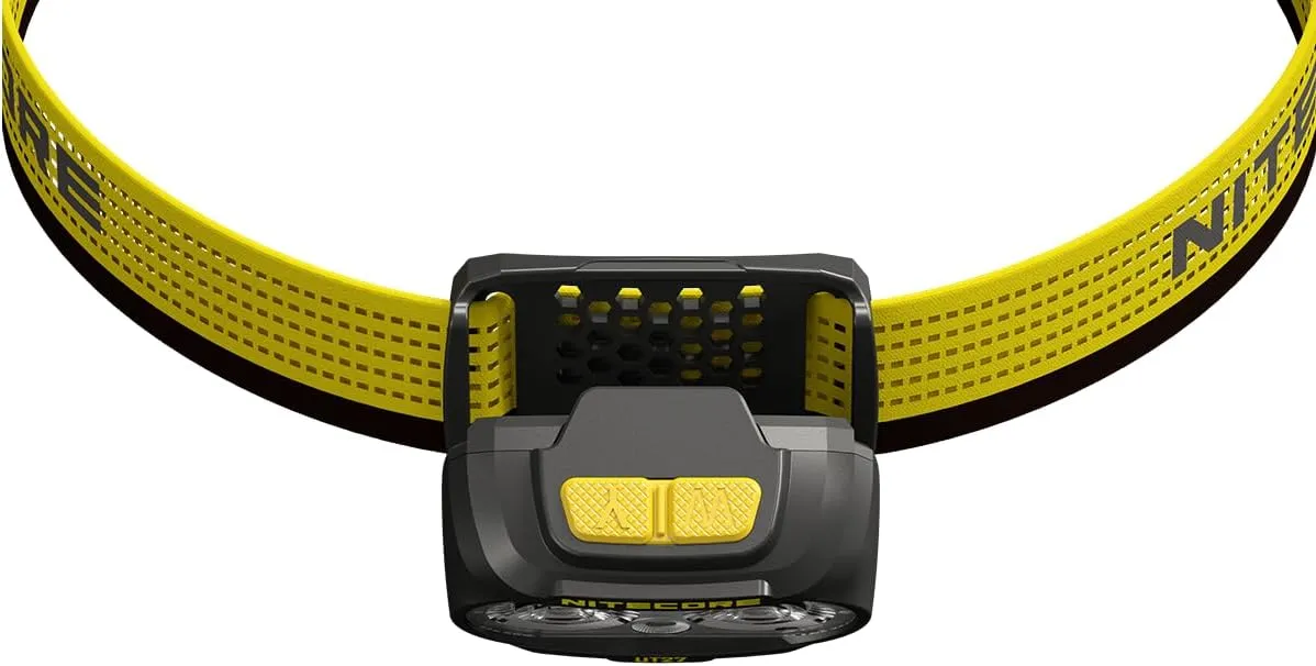 Nitecore UT27 Pro 800 Lumen Running Headlamp, Black, USB-C Rechargeable, Lightweight Perfect for Ultra-Trail, Hiking with White Light, Warm Light, and Red Light Sticker