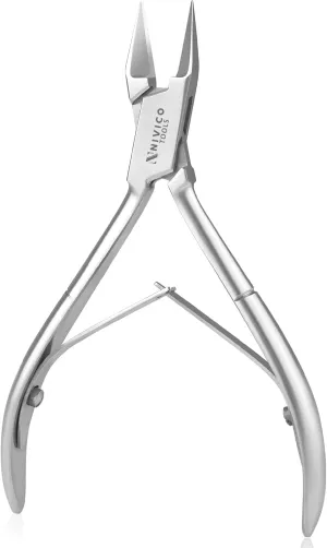 NIVICO Nail Cutter Corner Nipper Ingrown Toenail Trimmer 5" - 13cm Double Leaf Wire Spring, Podiatry Stainless Steel Nail Nippers, Professional Nail Cutter for Thick Toenails for Seniors