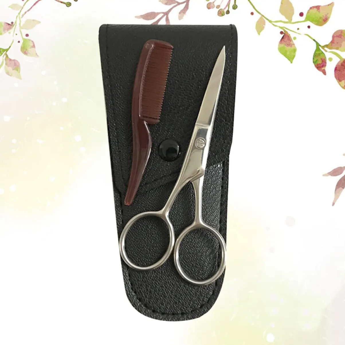 NOLITOY Sets Mustache Scissors for Men Brow Shaping Kit Stainless Steel Eyebrow Trimmer Beard Trimming Hair Cutting Tool