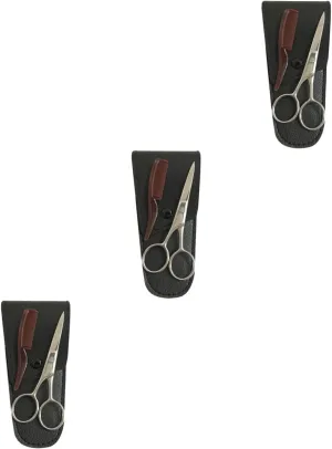 NOLITOY Sets Mustache Scissors for Men Brow Shaping Kit Stainless Steel Eyebrow Trimmer Beard Trimming Hair Cutting Tool