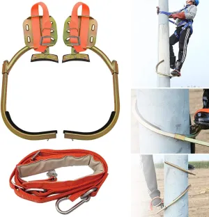 Non-Slip Tree Climbing Gear, Climbing Tree Tool with Seat Belt, Stainless Steel Climbing Trees Tool,Load 150 Kg(300model)