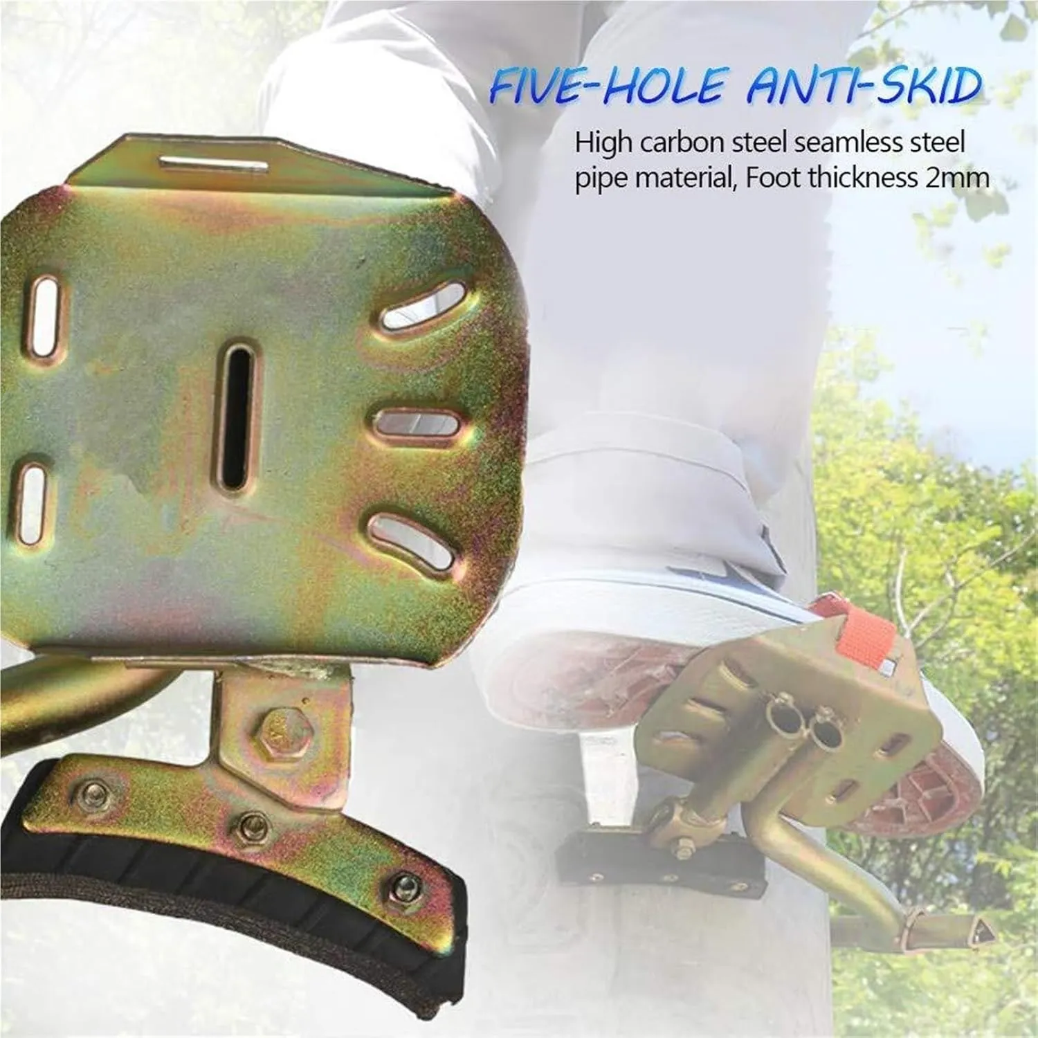 Non-Slip Tree Climbing Gear, Climbing Tree Tool with Seat Belt, Stainless Steel Climbing Trees Tool,Load 150 Kg(300model)