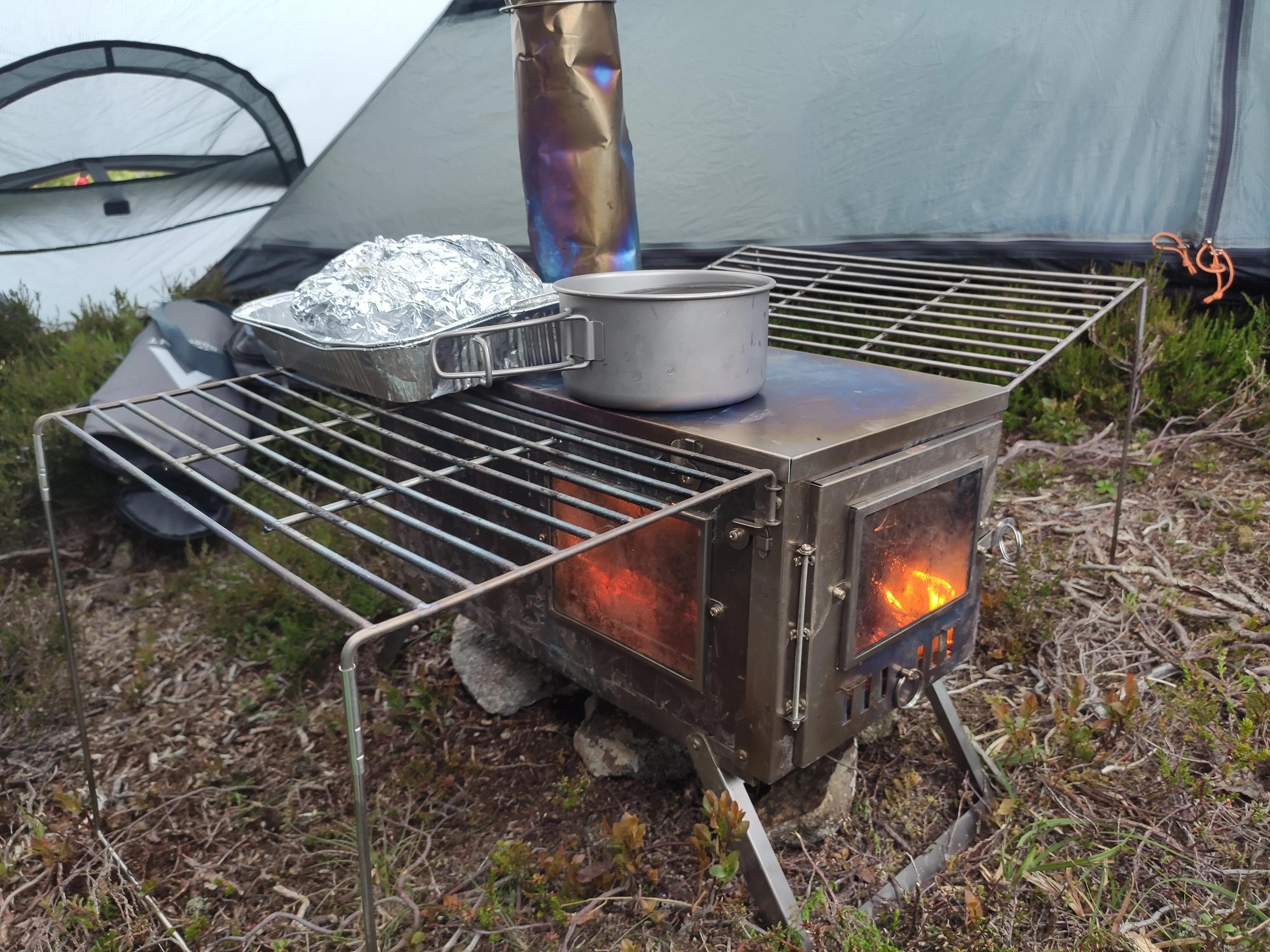 NORTENT Ultralight Titanium Tent Stove 専用サイドシェルフ&グリル