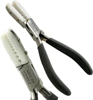 Nylon Jaws Tube Holding Pliers with Black Grip Handle - Rod & Wire Holding Pliers, Scratch-Free Jaws - Jewelry Making Supplies (German Stainless Steel)