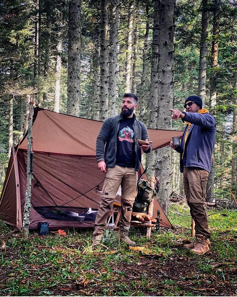 OneTigris Backwoods Bungalow Ultralight Bushcraft 1-2 person Shelter - Coyote Brown