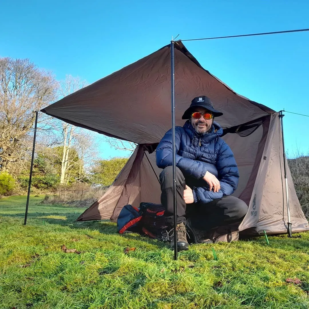 OneTigris Backwoods Bungalow Ultralight Bushcraft 1-2 person Shelter - Coyote Brown