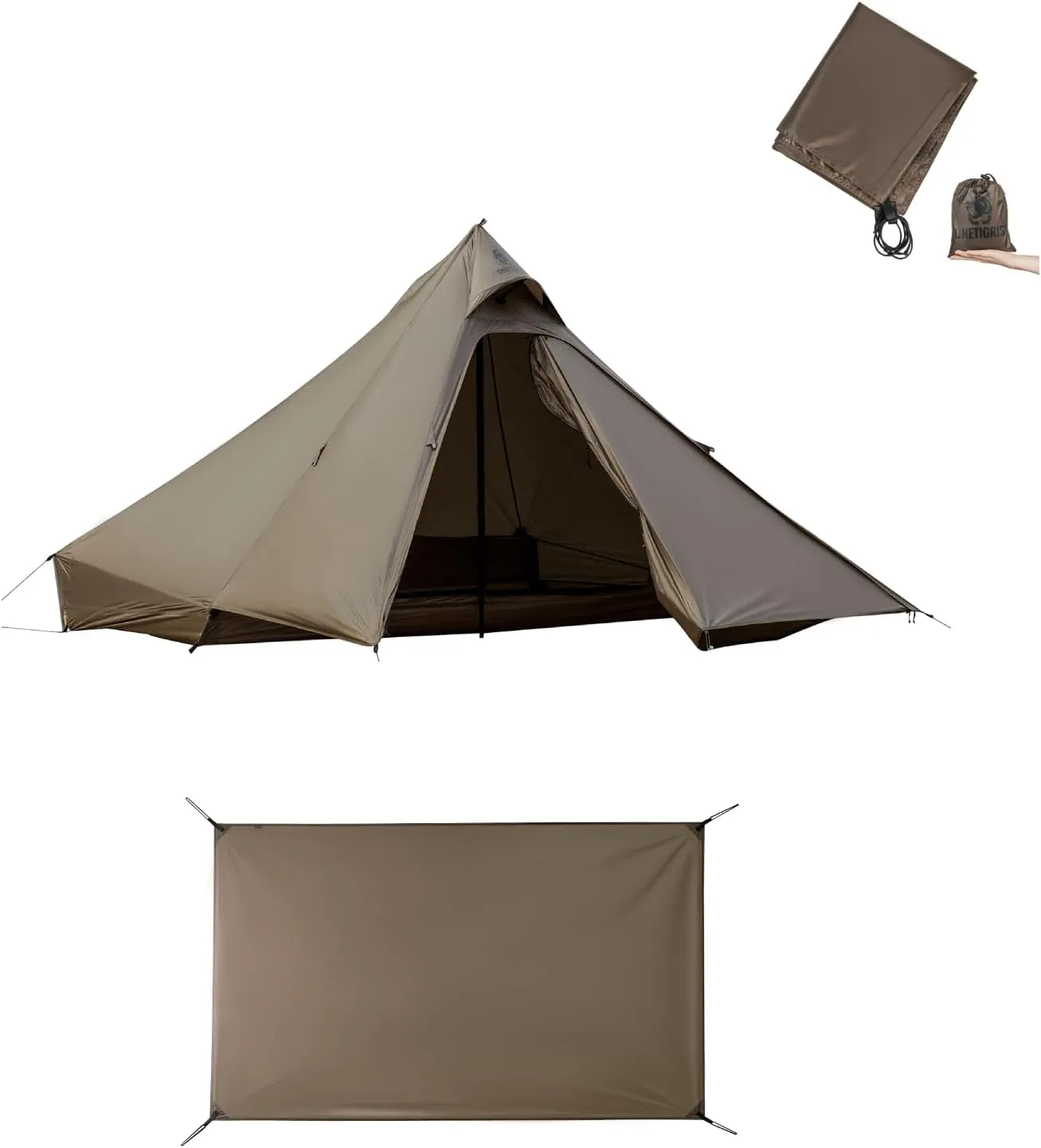 OneTigris Tetra Tent and 2 Person Footprint Combo