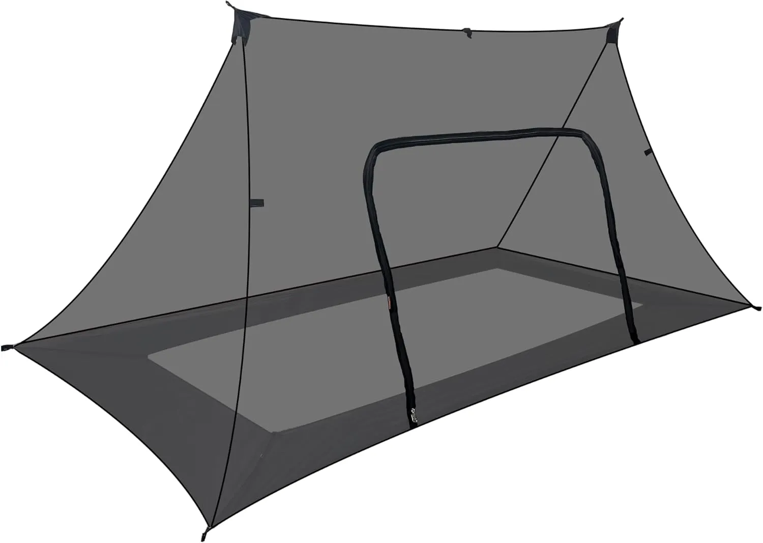 Onewind Camping Mosquito Net for Cot, Shelter Bugnet Camping Screen Room Ultralight No-See-Um Breathable Mesh Bugnet Mosquito Netting with Double Sided Zipper, Black