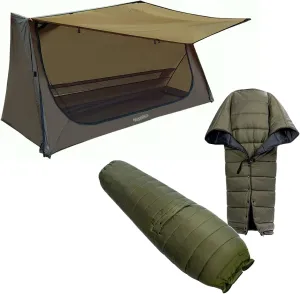Onewind Single Person Bivy Tent with Topquilt and Camping Quilt Poncho, Portable 3 Season Backpacking Tent