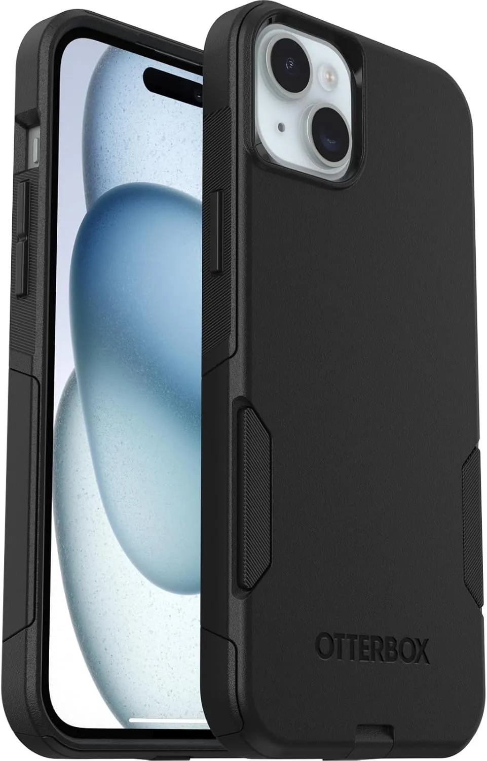 OtterBox iPhone 15 Plus and iPhone 14 Plus Commuter Series Case - BLACK, slim & tough, pocket-friendly, with port protection (ships in polybag)