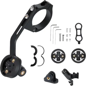 Out-Front Bike Mount Cycling Computer Mount, Compatible with GPS Devices and Action Cameras, Fits 1.25''/31.8mm Handlebars