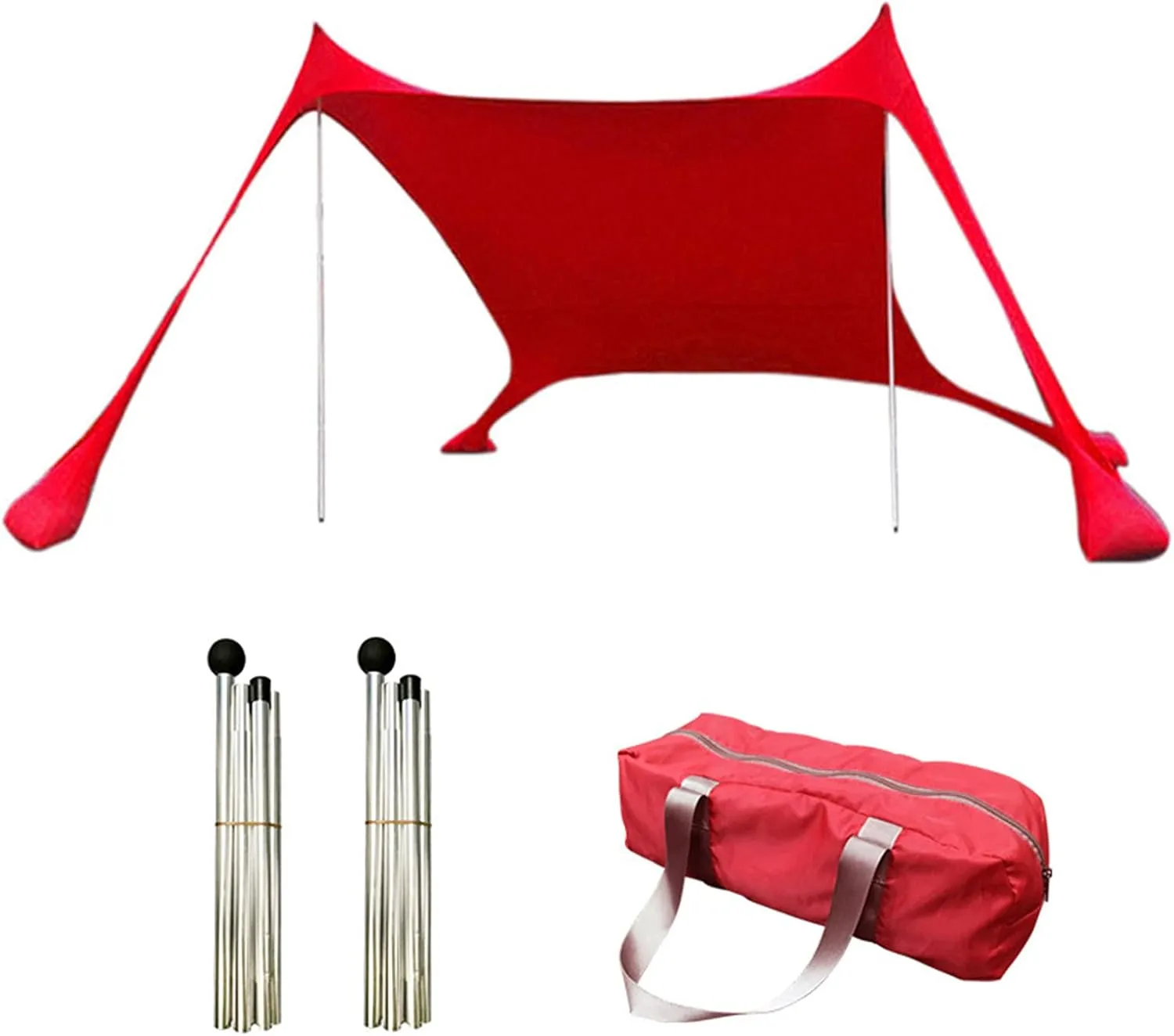 Outdoor Beach Tent Sun Shelter Camping Shades Tents Windproof One-Piece Beach Canopy Tents UPF50  Portable Family Tent