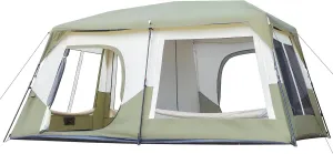 Outdoor Camping Tent, 10 Person Camping Tent,Waterproof Tents for Camping, Family Tents Easy Set Up Tent, Setup in 60 Seconds with Rainfly & Windproof Tent with Carry Bag for Family Camping & Hiking