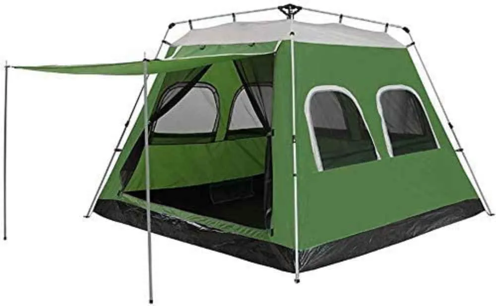 Outdoor Camping Tents, 5-6 Person Automatic Tent, Instant Cabana Waterproof Shade Canopy Tarp for Wilderness Survival Mountaineering,Green