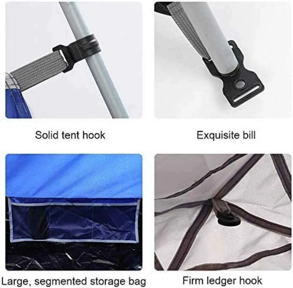 Outdoor Camping Tents, 5-6 Person Automatic Tent, Instant Cabana Waterproof Shade Canopy Tarp for Wilderness Survival Mountaineering,Green