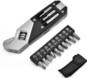 Outdoor EDC Camping Gadget Adjustable Foldable Wrench EDC Multi Tool Wrench With Screwdriver Camping Equipment Multi-Function EDC Gadget Tools Portable Multitool Gift