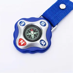 Outdoor Multi-Functional Anti-Lost Compass Keychain – Portable Fashion Compass for Travel, Camping, Hiking, and Outdoor Activities (Blue)