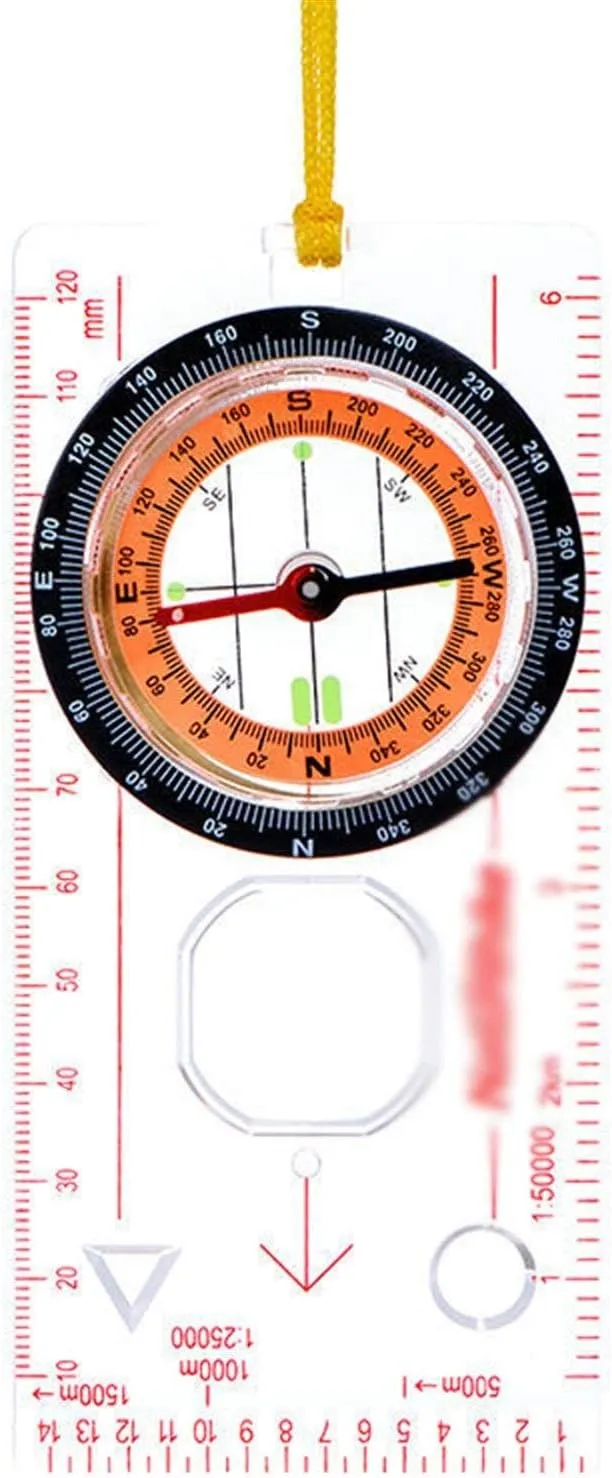 Outdoor Multifunctiol Genuine with Scale Travel by Walking Compass Anti-Shock Waterproof Hiking Clim Compass
