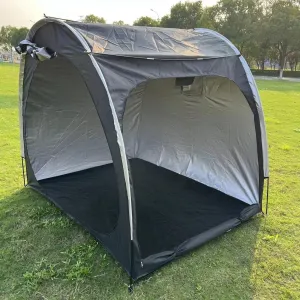 Outdoor Portable Bicycle Storage Sheds with 210D Oxford Fabric PU4000 Waterproof 3-4 Bikes Tent Shelter Portable Garage Storage shed for Bike,Motorcycle Shelter (Black, 82.7x59x65inch)