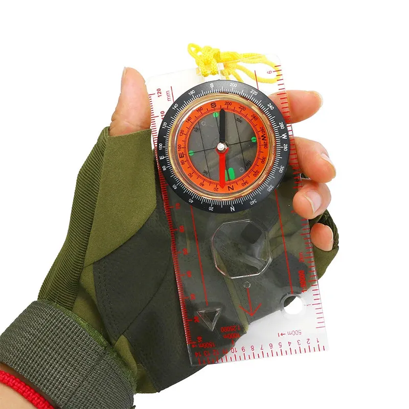 Outdoor Professional Portable Magnifying Compass with Ruler Scale - Perfect for Scout, Hiking, Camping, and Orienteering