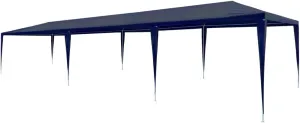 Outdoor Shelter Solution with Party Tent, Durable Steel Frame and Water-Resistant PE Material, Blue, 9.8' x 29.5'