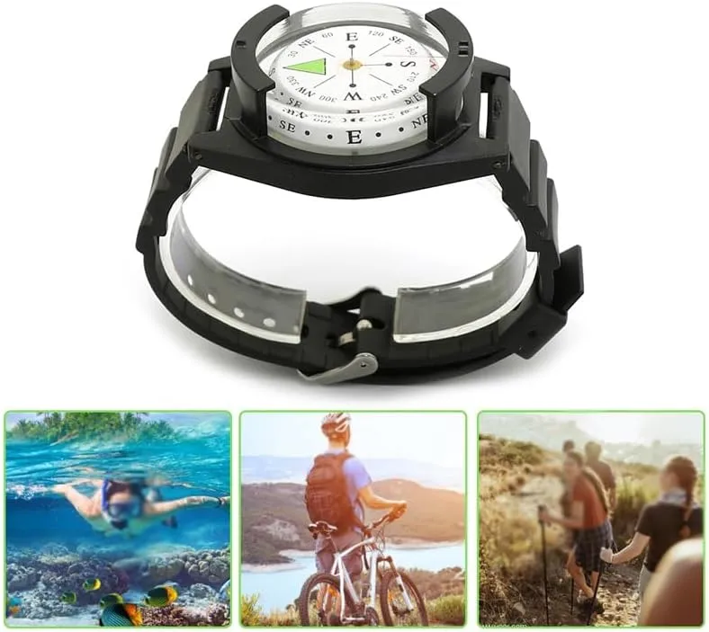 Outdoor Survival Watch Strap Compass Outdoor Orienteering Hiking Equipment