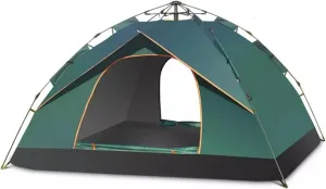 Outdoor Tent Automatic Tent 3-4 Person Camping Tent Easy Instant Setup Protable Backpacking for Sun Shelter Travelling Hiking (Color : Multi)