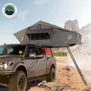 Overland Vehicle Systems 18339936 N3E Nomadic 3 Extended Roof Top Tent Gray Body Green Rainfly