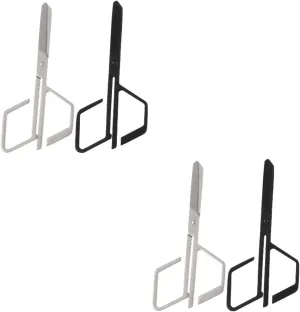PartyKindom 2sets Stainless Steel Nose Hair Scissors Eyebrow Trimmer Small Grooming Scissors 2pcs*2