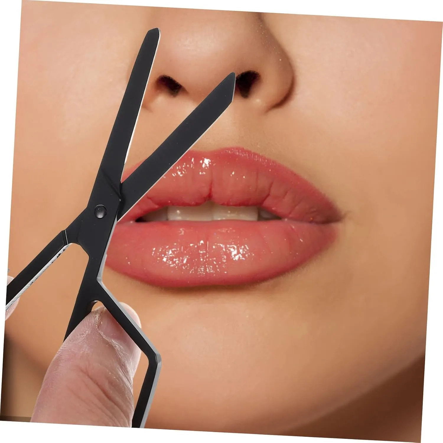 PartyKindom 2sets Stainless Steel Nose Hair Scissors Eyebrow Trimmer Small Grooming Scissors 2pcs*2