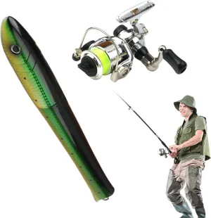 Pen Fishing Pole - Hidden Fishing Pole, Retractable Fishing Rod | Portable Pen Rod and Reel Combo Fishing Pen Rod | Fishing Pole for Travel River Fishing Pole for Sea Lake Pond Fishing