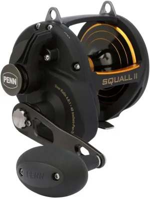PENN Squall II Lever Drag Fishing Reel, Size 60, Graphite Body and Sideplates, Stainless Steel Main and Pinion Gears, Powerful PENN Dura-Drag