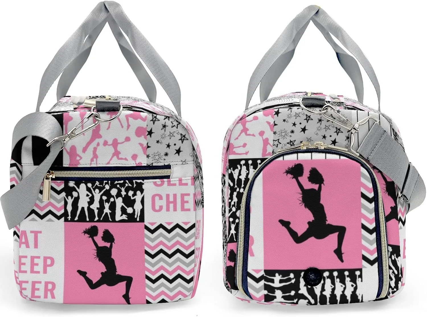 Personalized Cheerleader Pink Custom Multi-functional Travel Bag, Unisex Portable Duffel Bag, Short Distance Travel Assistant