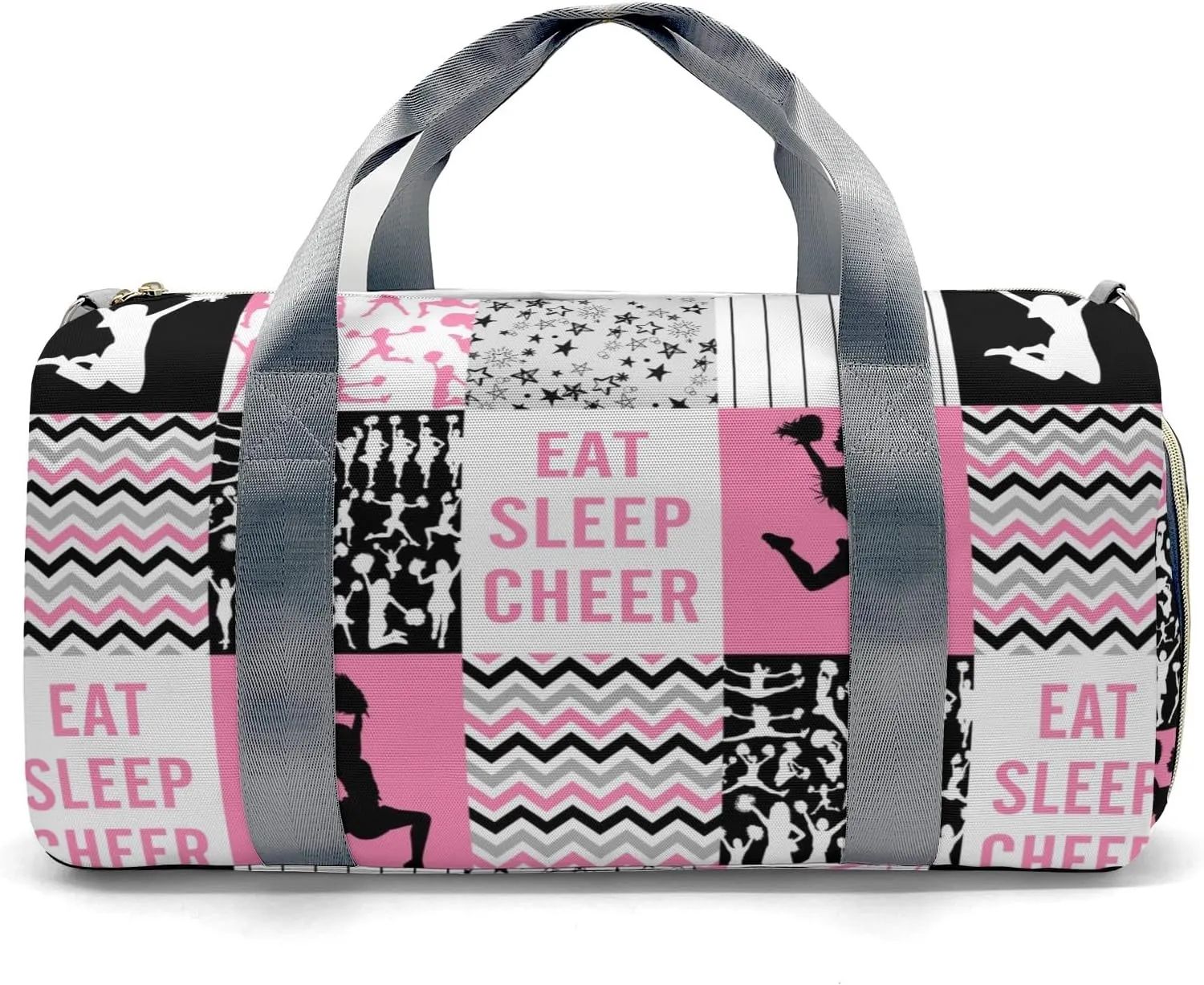 Personalized Cheerleader Pink Custom Multi-functional Travel Bag, Unisex Portable Duffel Bag, Short Distance Travel Assistant